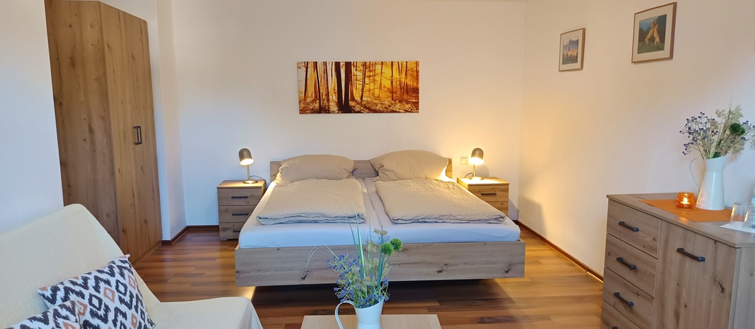 moderne Zimmer in der Pension Stern